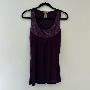 Marseille eggplant purple sleeveless tank top
